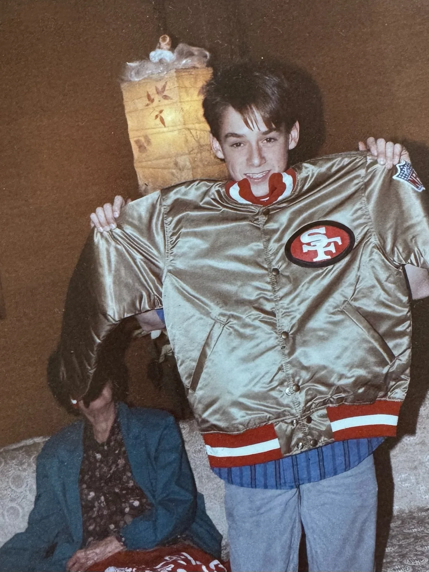 90s 49ers スタジャン 貴重 激レア チカーノ ローライダー 49ers Satin Jacket — CS80 Vintage