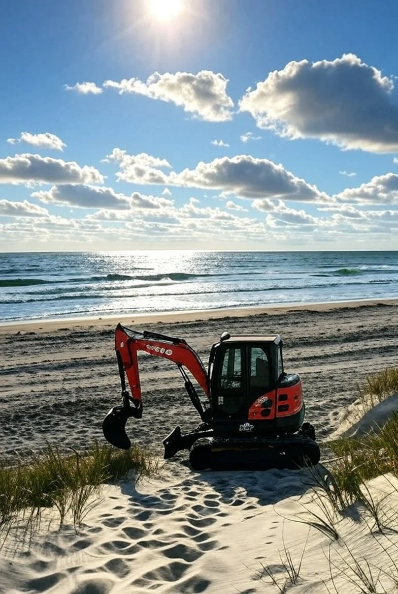 excavator on siesta key