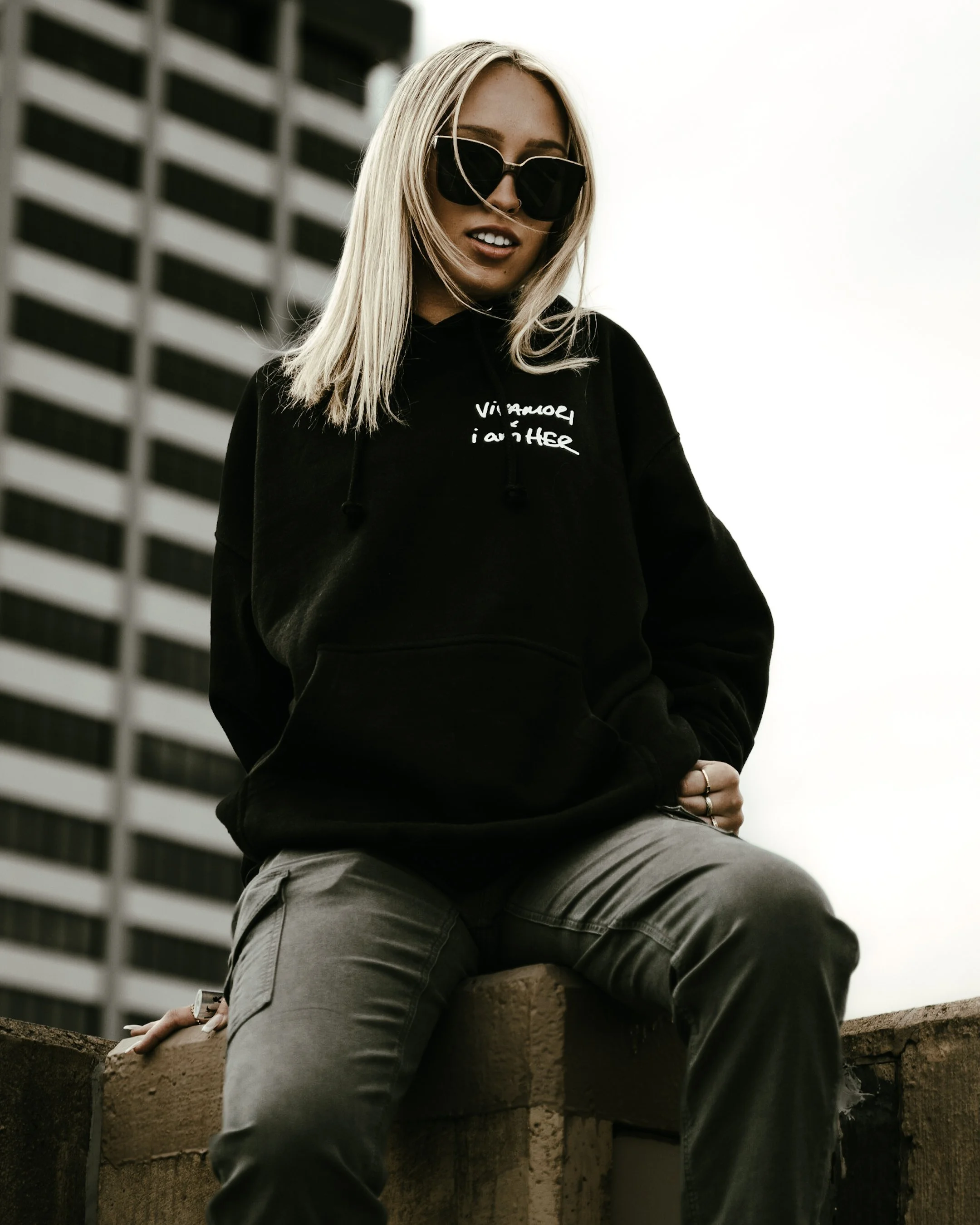 Lifestyle apparel photoshoot featuring modern streetwear styling, photographed by Spenser Omans.