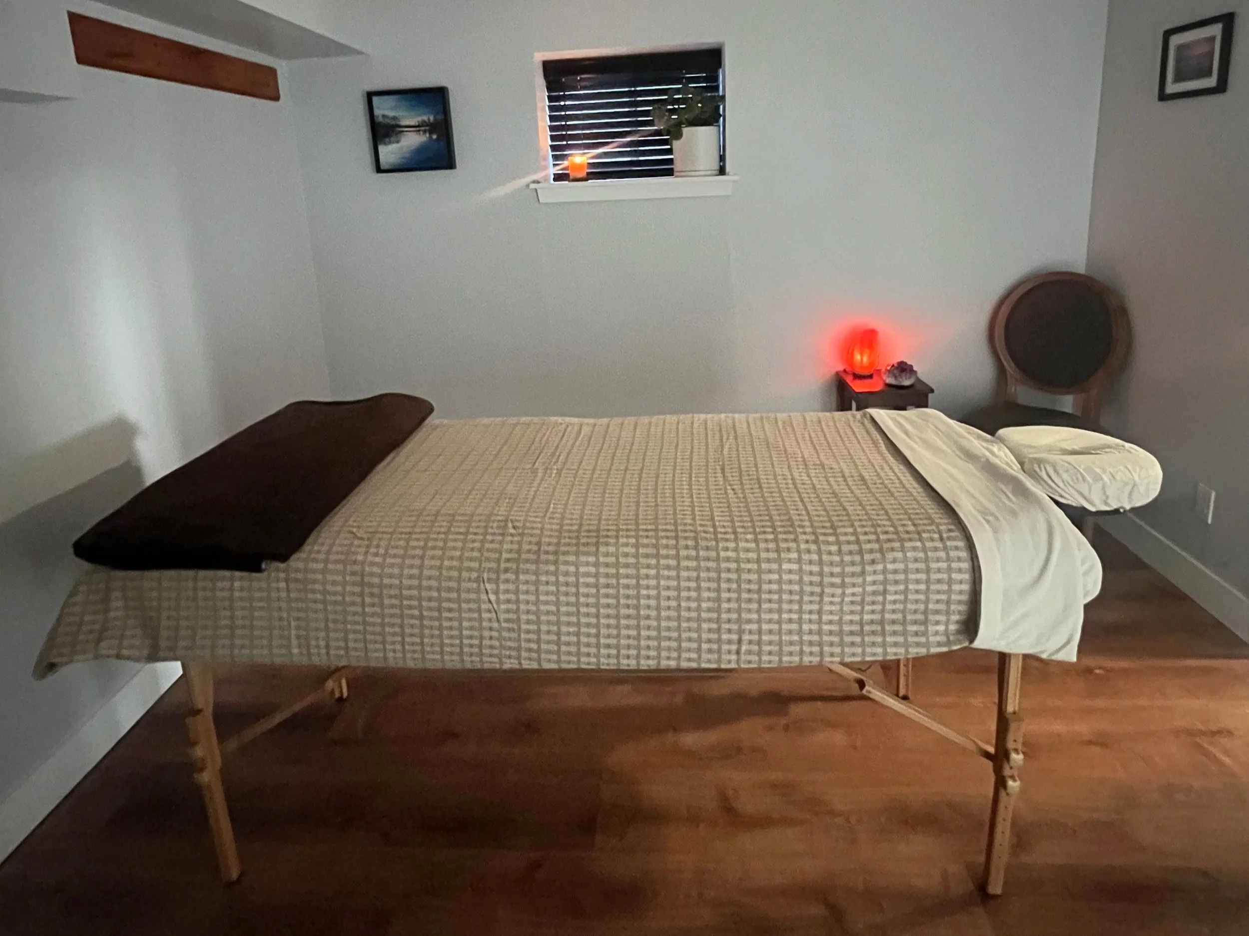 Reiki studio table at 7 Arrows Wellness in Westminster, CO.