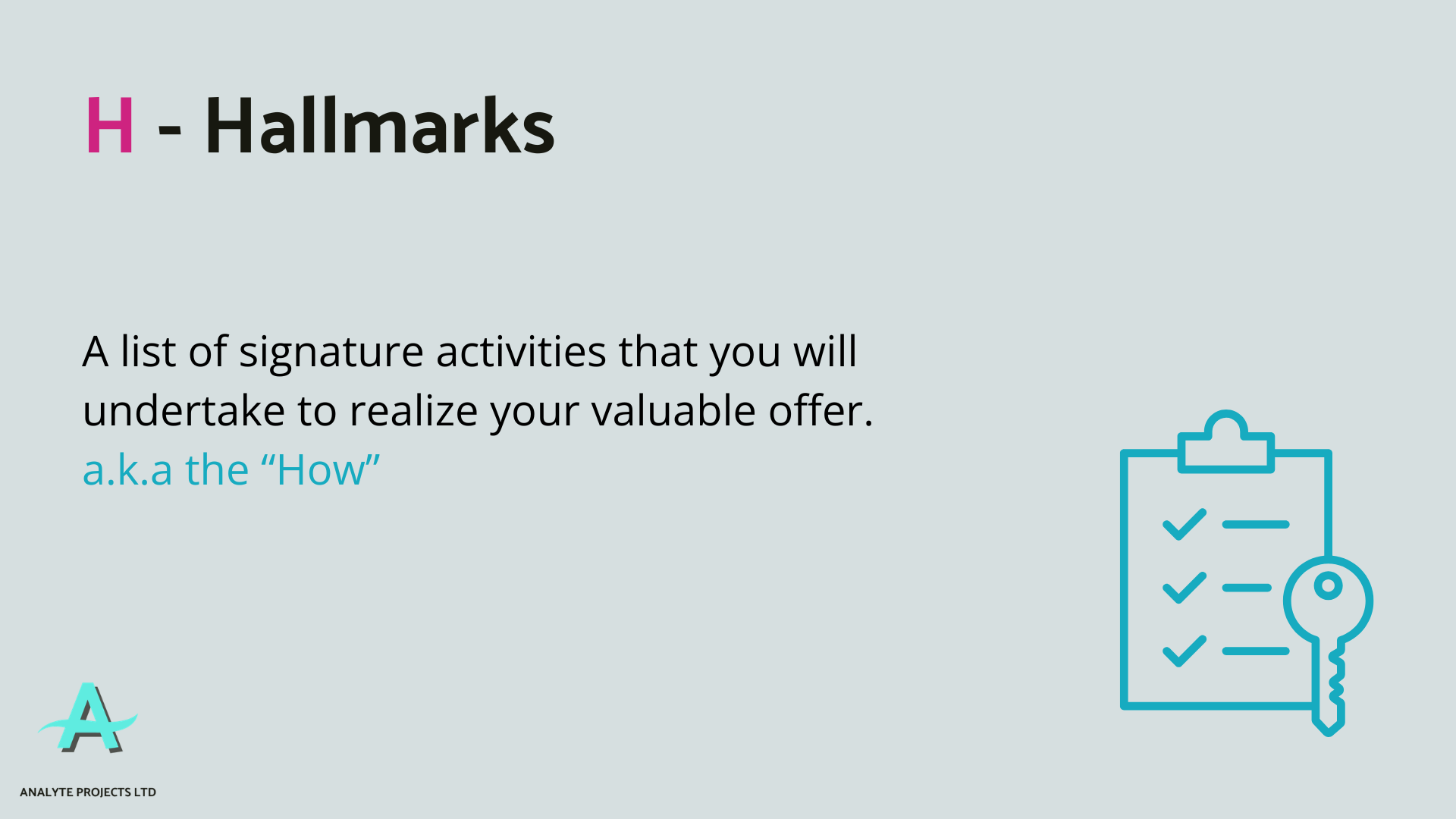 Slide explaining your Hallmarks element