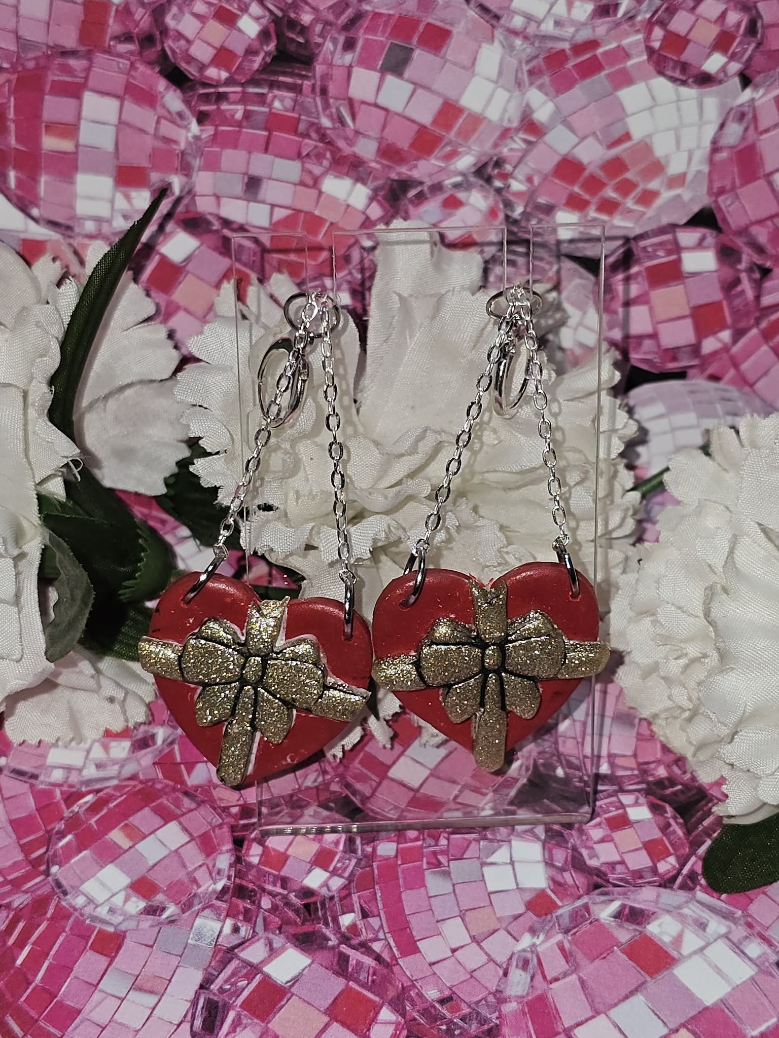 🍫❤️ Chocolate Heart Dangle Earrings