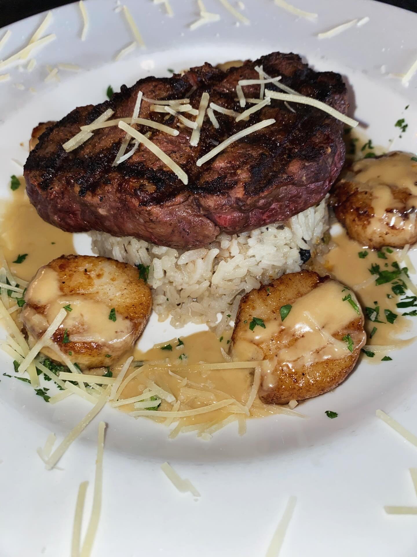 happy valentine&rsquo;s day, friends! we love each &amp; every one of you! in fact, we love you so much that we&rsquo;re running our delicious surf &amp; turf special again tonight! we hope to see you all soon! &hearts;️
-
dinner special: grilled fil