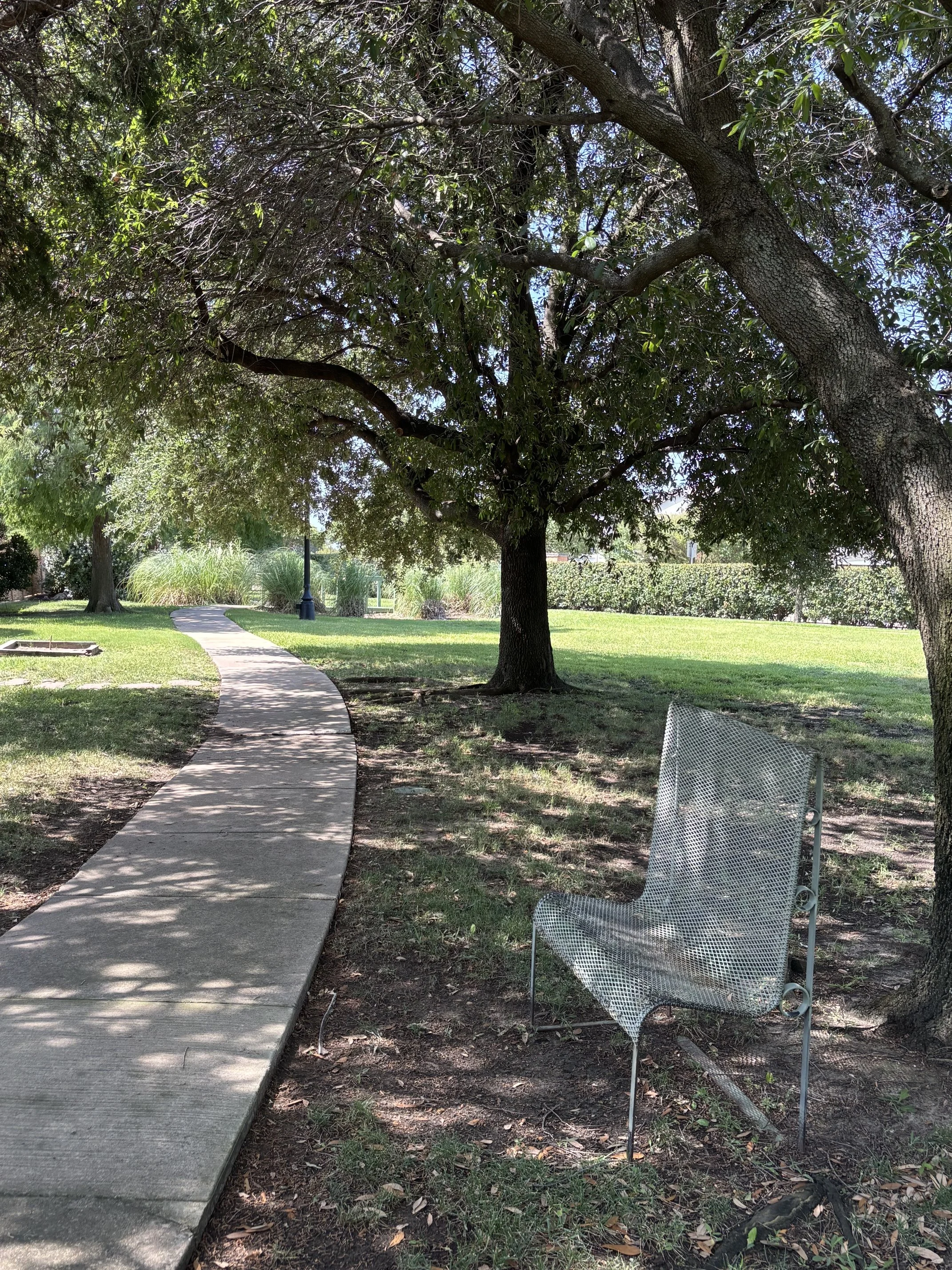 Shaded walking trail
