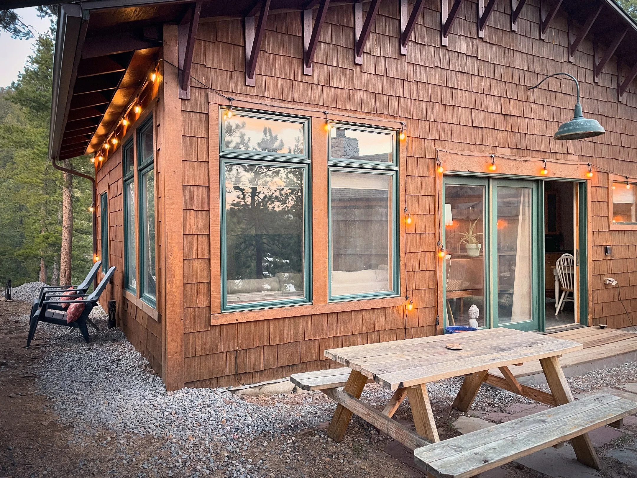 Outside the private cottage at Zen Mountain Retreat