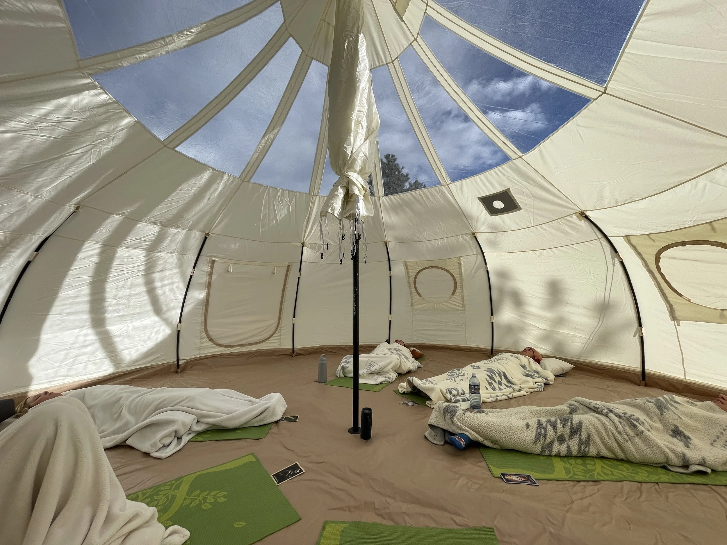 Corporate retreat breathwork session