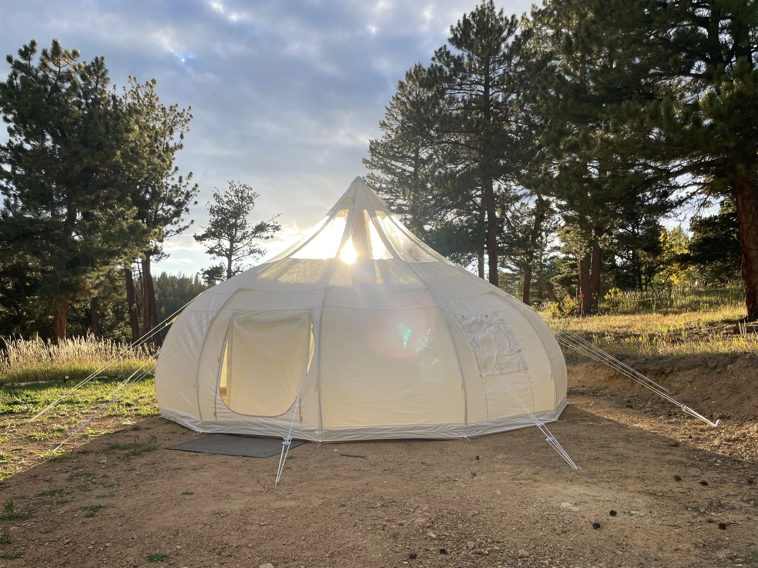 Outdoor tent and gathering space for groups and breathwork