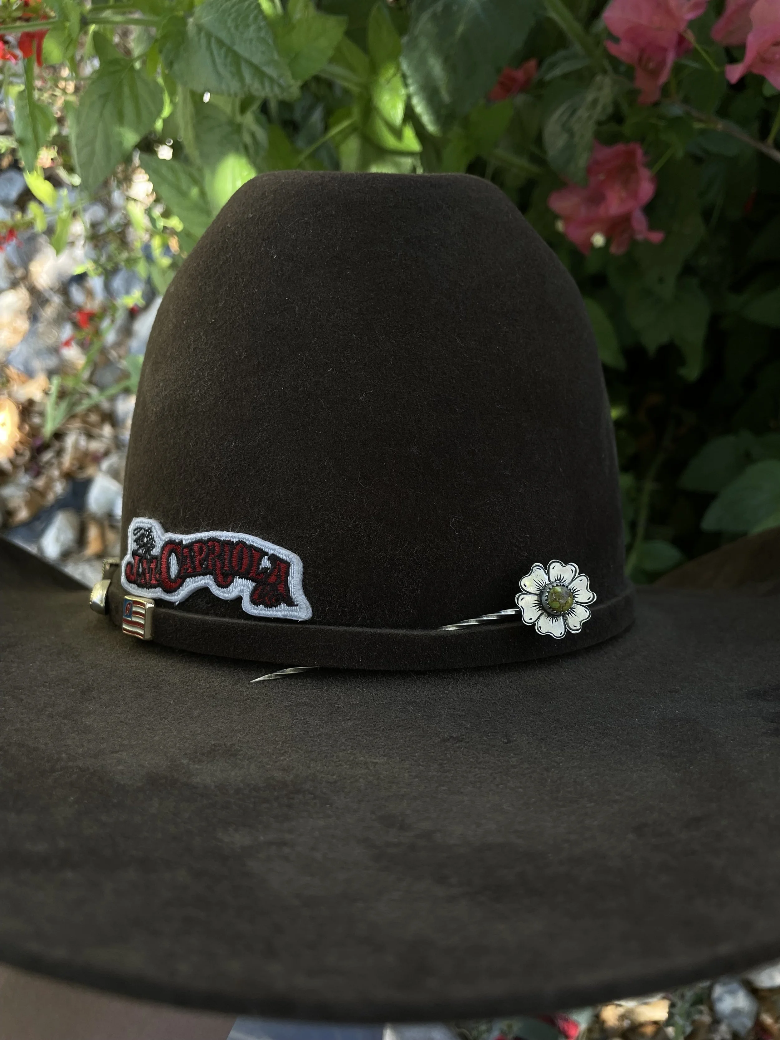 Turquoise Flower Hat Pick