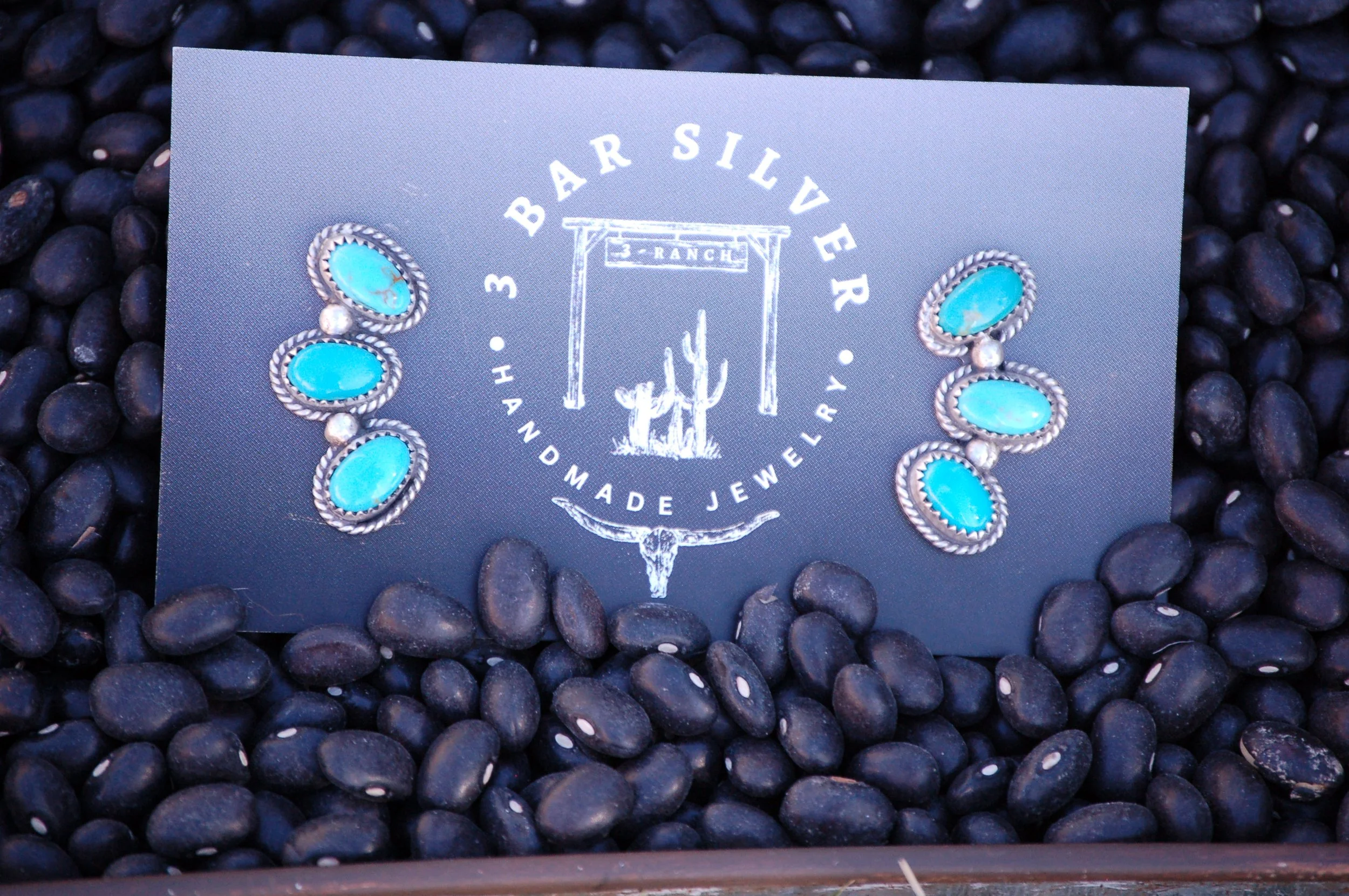 Kingman 3 Stone Earrings