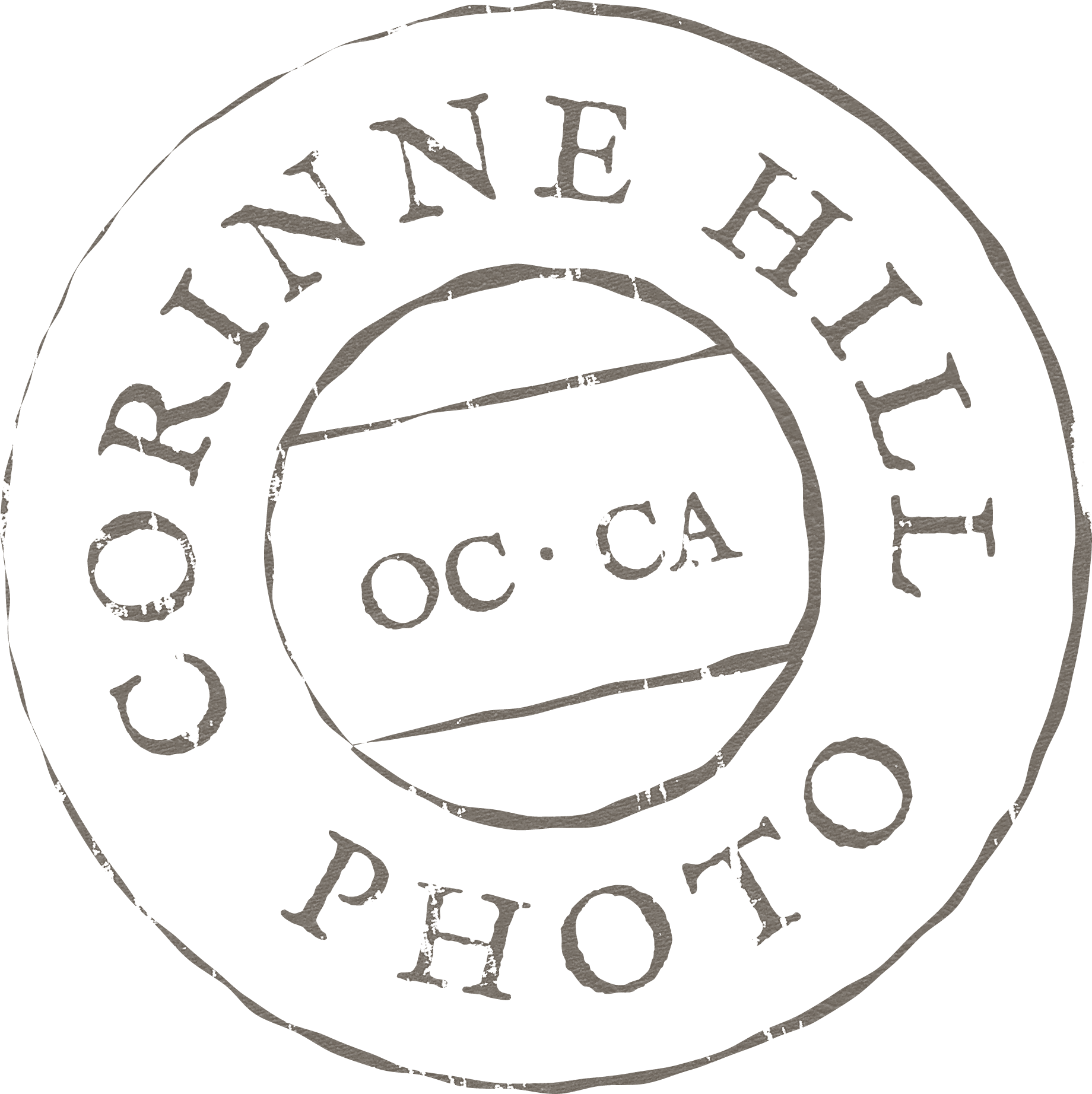 A circular stamp-like logo reading "CORNWINE HILL PHOTO" with "OC • CA" in the center, in a rustic, vintage style.