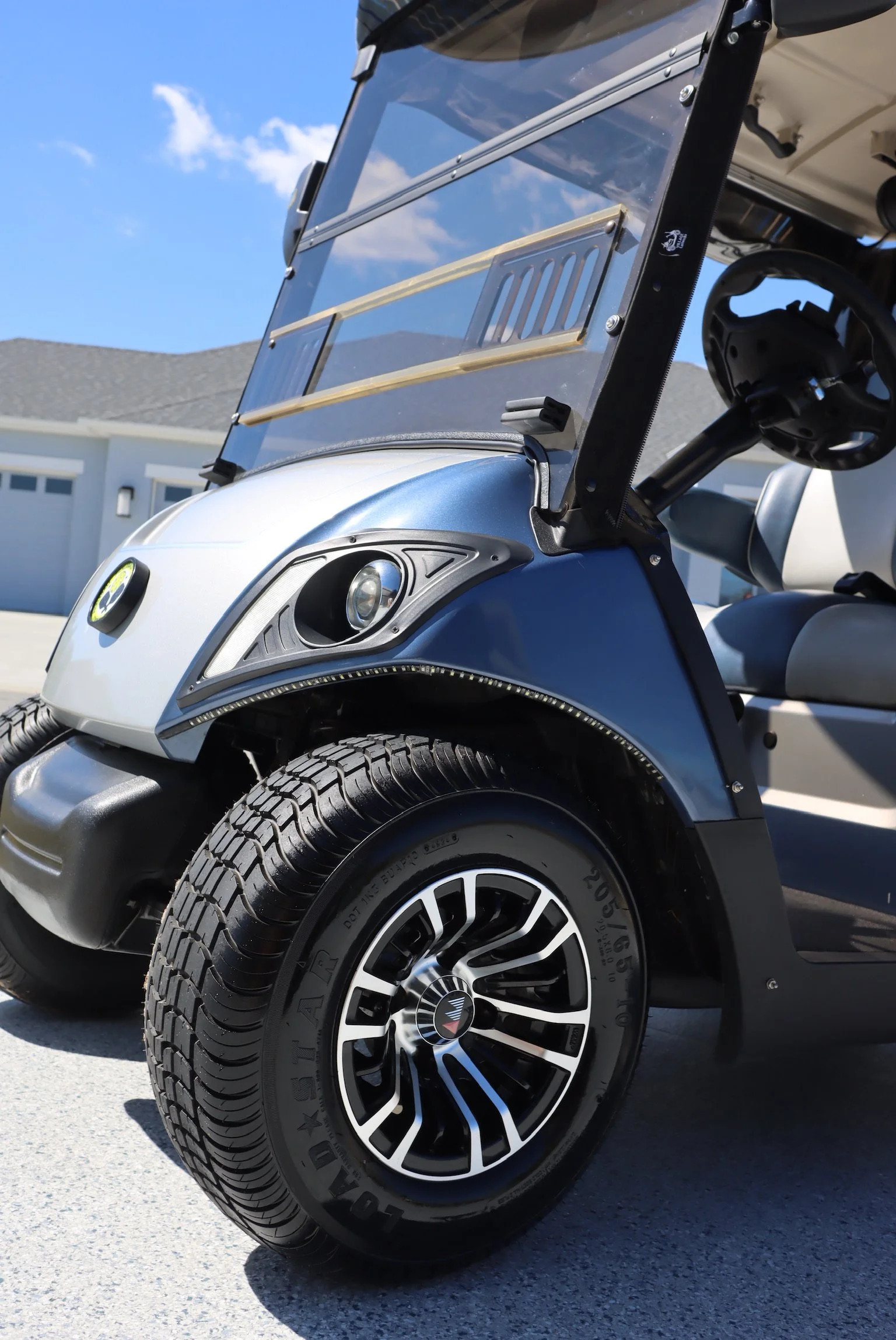 shining clean golf cart tire