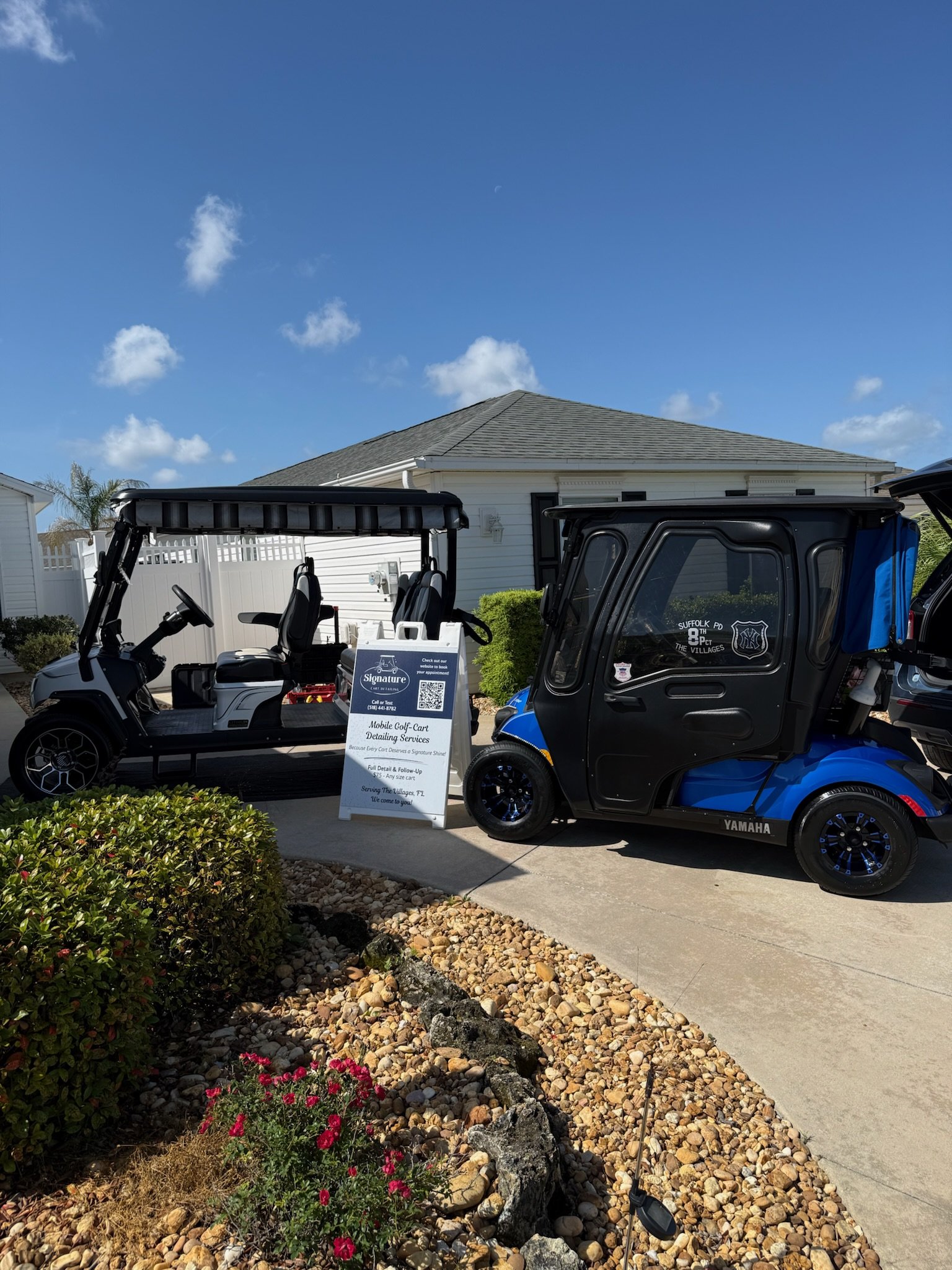 double golf cart cleaning appointment