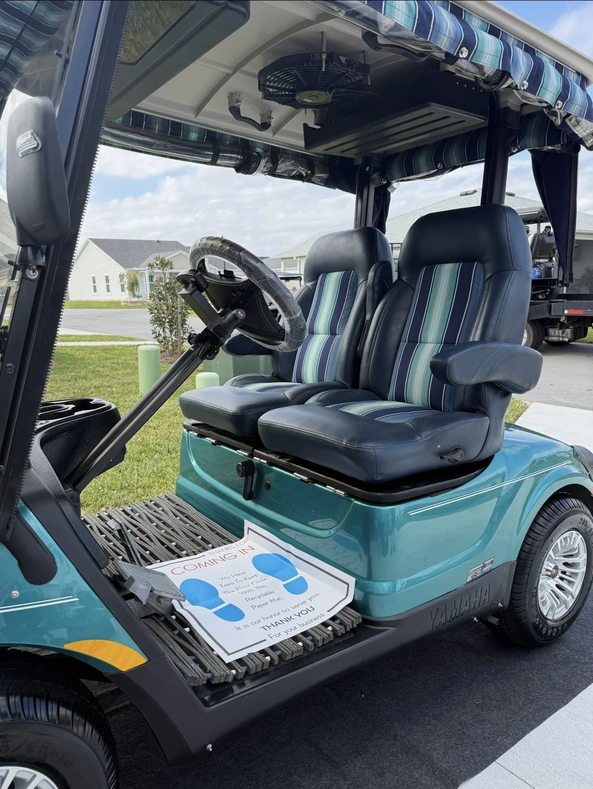 clean golf cart seats