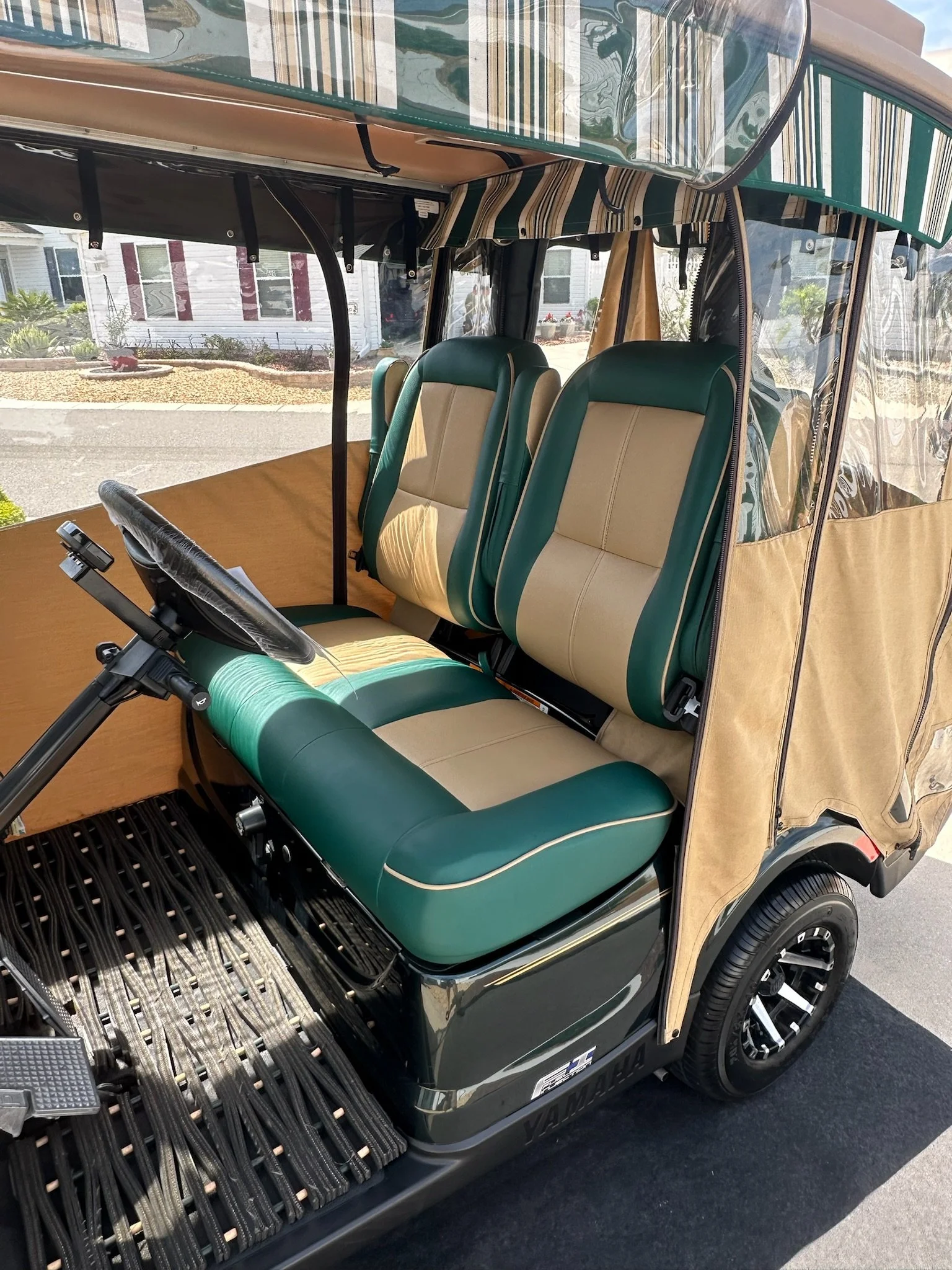 clean golf cart seats
