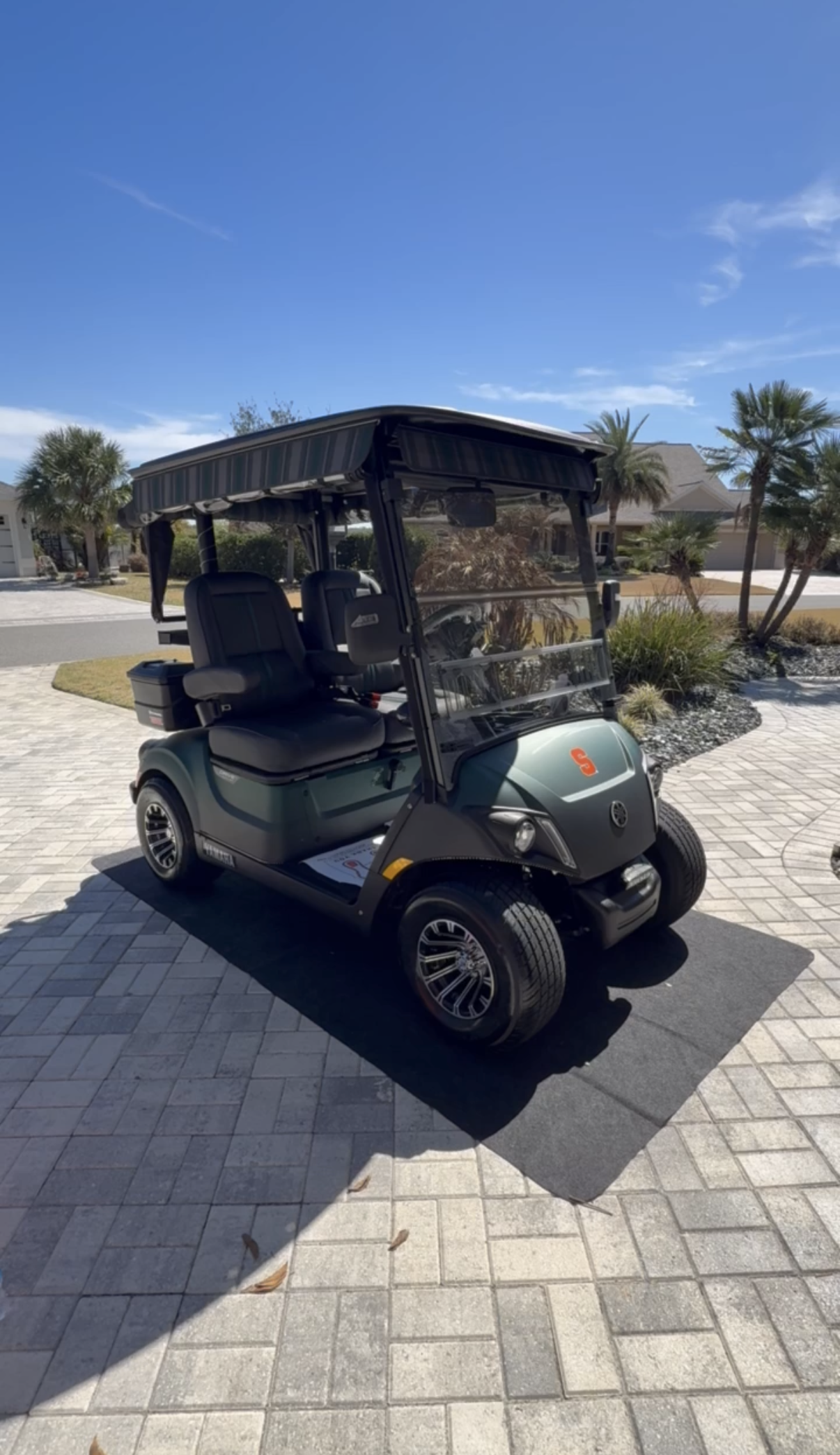 teal matte golf cart deatiling