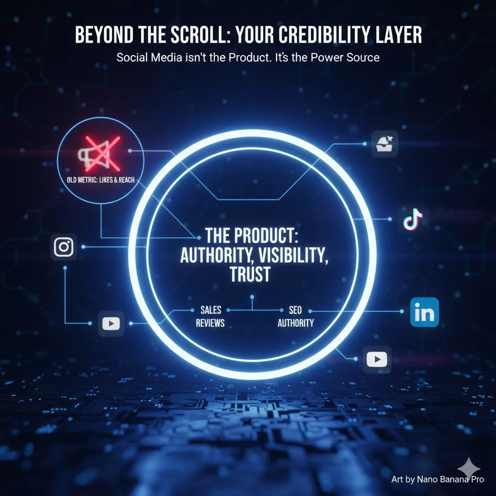 Beyond the Scroll: Why Social Media Isn't a "Growth Engine," It's Your Credibility Layer