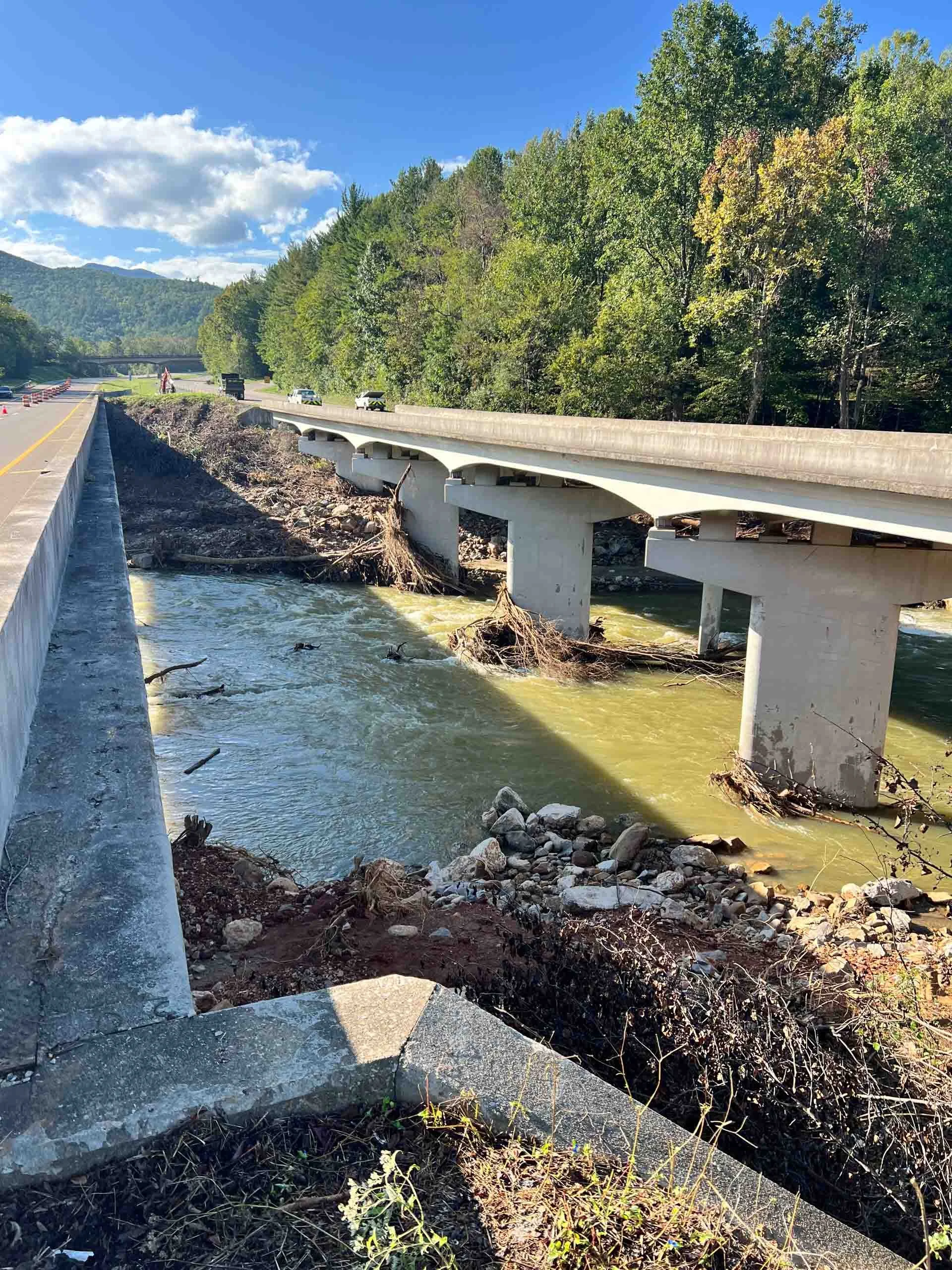 Williams Disaster Services waterway debris example