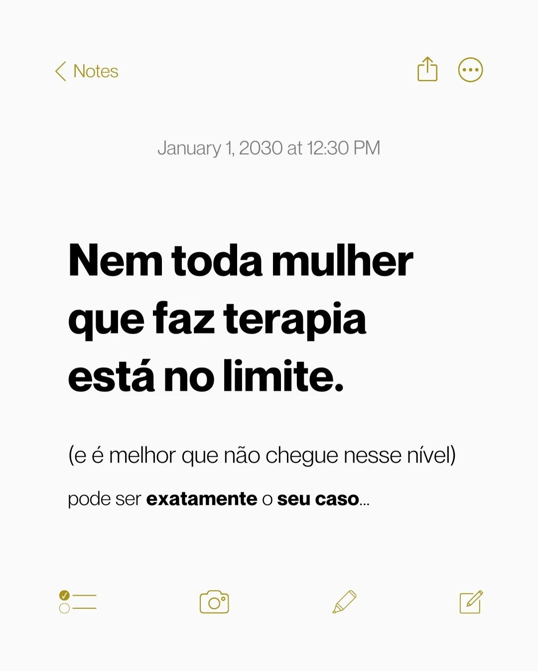 Talvez voc&ecirc; n&atilde;o esteja em crise.
Mas tamb&eacute;m n&atilde;o est&aacute; exatamente bem.

E existe um espa&ccedil;o muito importante entre esses dois lugares.

A terapia n&atilde;o come&ccedil;a quando tudo desmorona.
Ela come&ccedil;a 