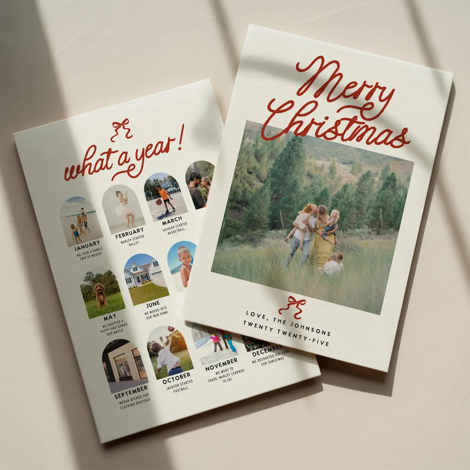 Modern Merry Christmas Canva Template | Double-Sided Printable