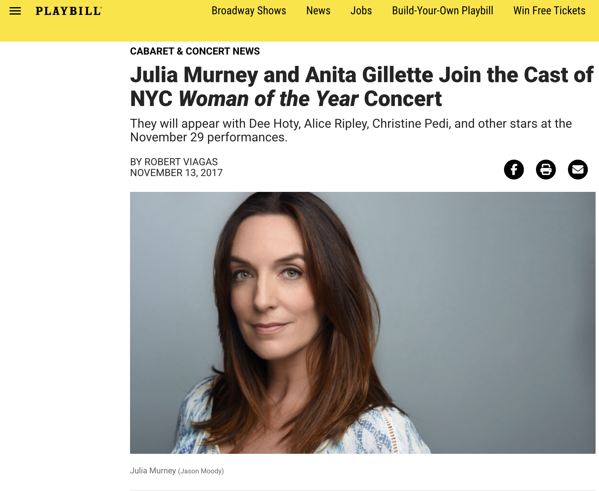 Playbill: Cast of NYC Women of the Year Concert