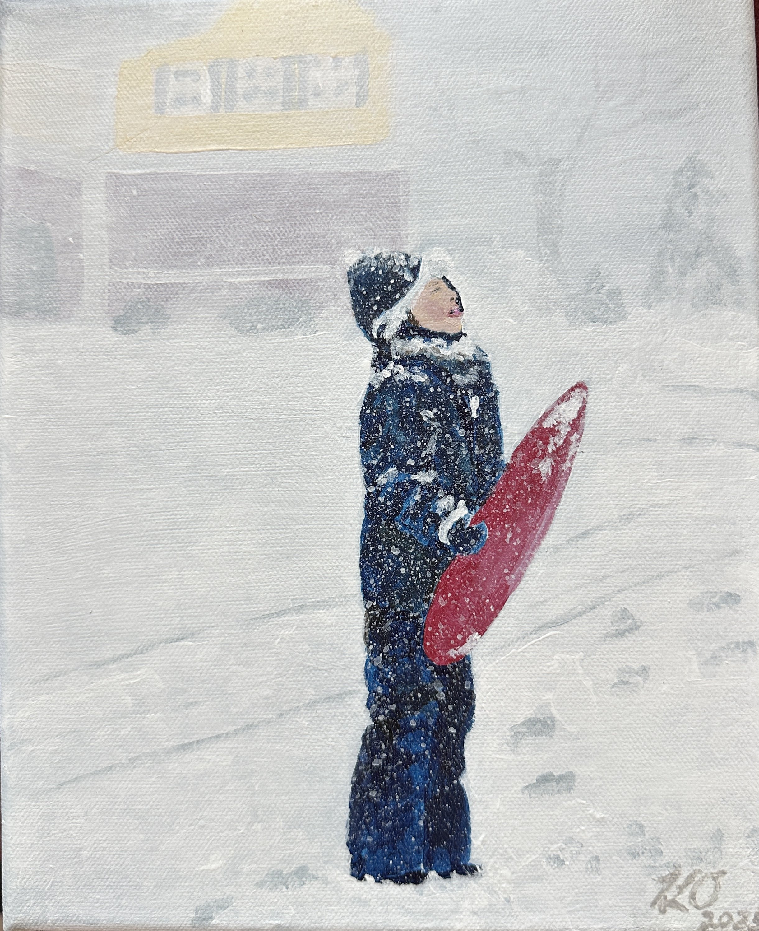 "Snow Day"  - Acrylic on canvaz