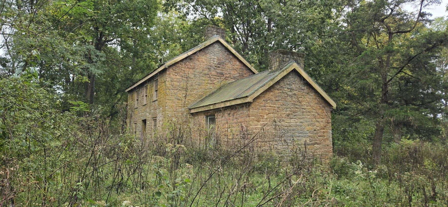  The main block and the wing, from the gable end. 