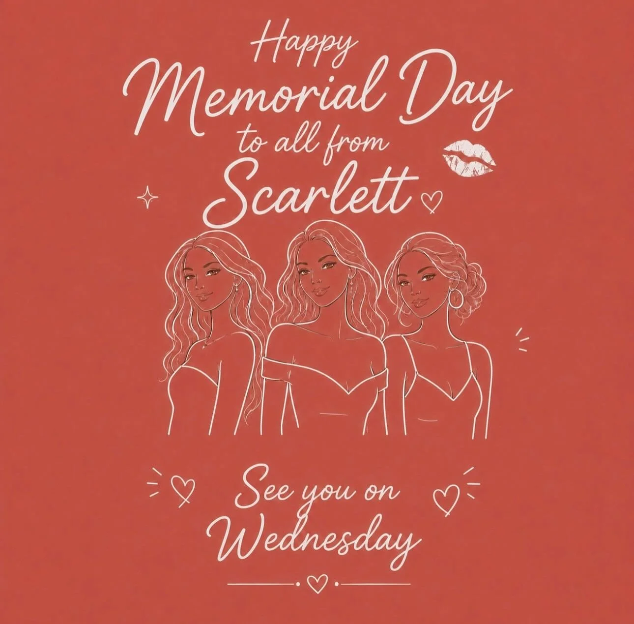 Happy Memorial Day to all 🤍

We can&rsquo;t wait to see you on Wednesday for Sunset Hour.

Come for dinner, stay for trouble&hellip;💋

Link in bio