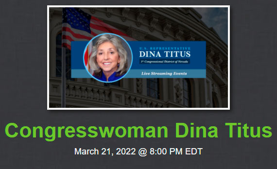 NSS President Jeffrey Klein honored to join Nevada Congresswoman Dina Titus in a Tele-Town Hall addressing the state of social security.
