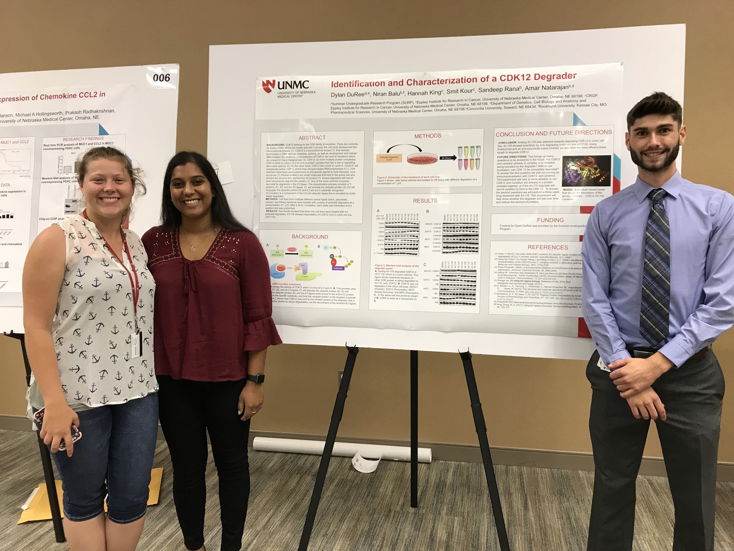 2018 - Hannah, Niran and Dylan (UNMC SURP Omaha) 