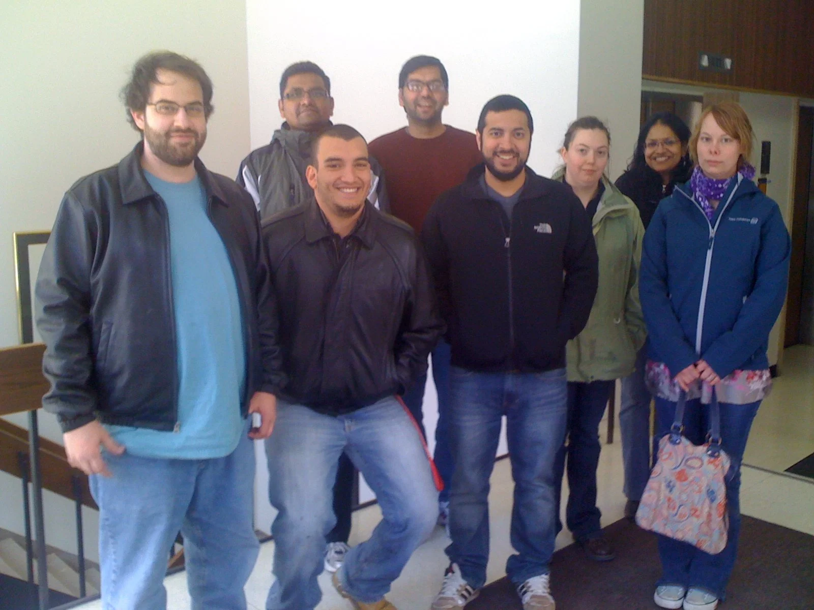2012 - (L to R) Nick, Rajkumar, Jacob, Sandeep, Eric, Jamie, Smitha and Elizabeth