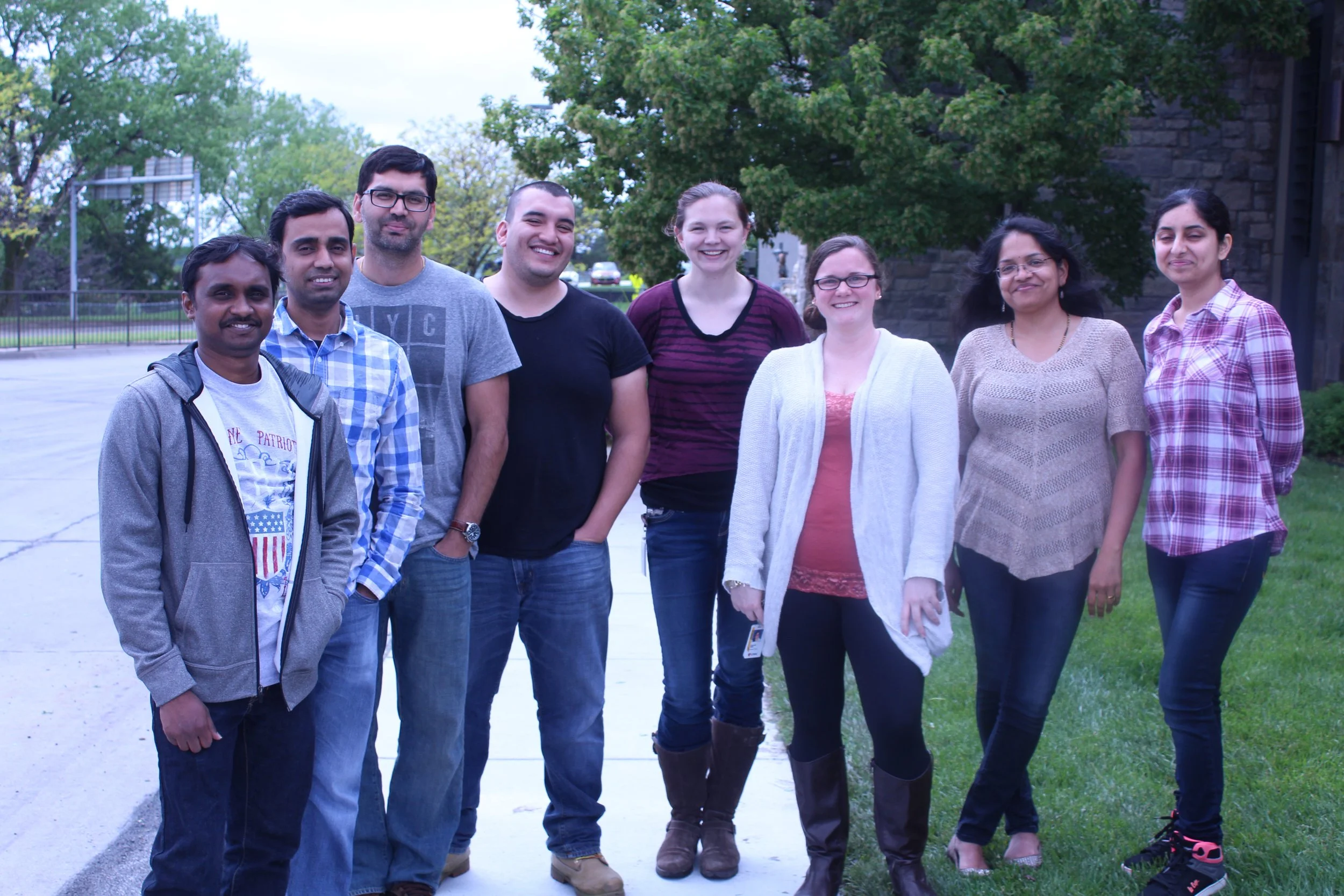 2016 - (L to R) John, Yogesh, Sandeep, Jacob, Margret, Caroline, Smitha and Smit