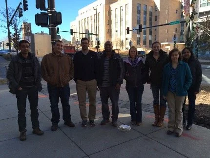 2014 - (L to R) Yogesh, Jacob, Sandeep, Greg, Elizabeth, Margret, Jamie and Smitha