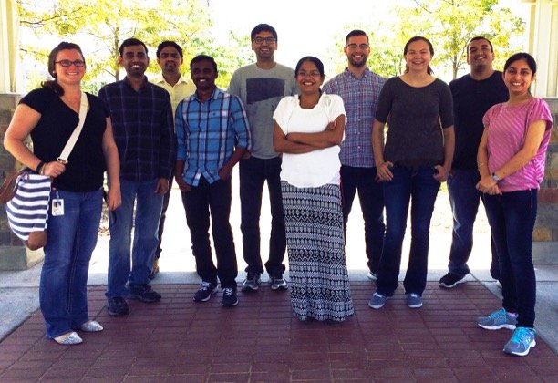 2016 - L to R) Caroline, Yogesh, Abid, John, Sandeep, Smitha, Jared, Margaret, Jacob, and Smit