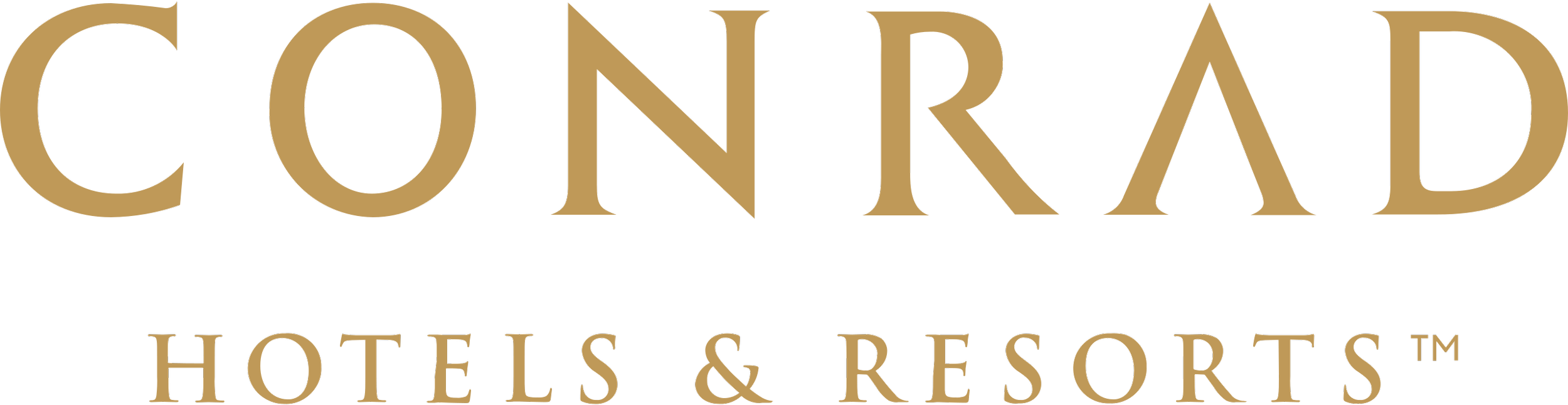 Gold and black logo for Conrad Hotels & Resorts