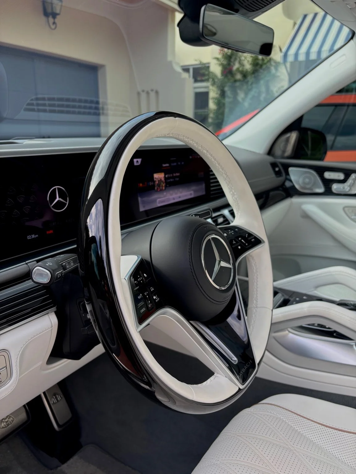 Mercedes-Maybach luxury interior after professional interior car detailing in Naples Florida