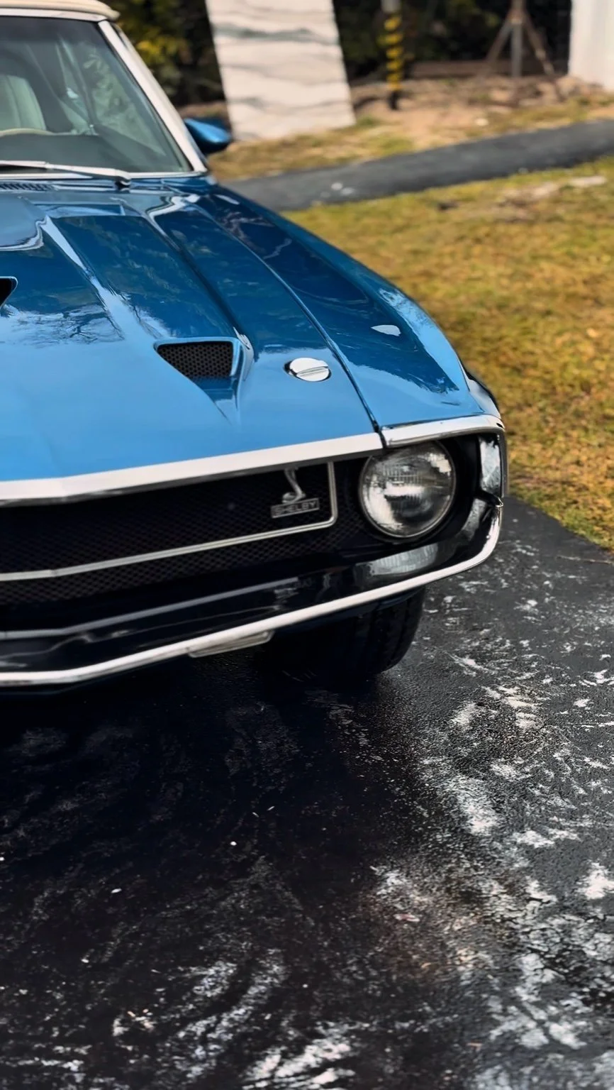 Shelby performance car detailed as part of a professional auto detailing service in Naples Florida