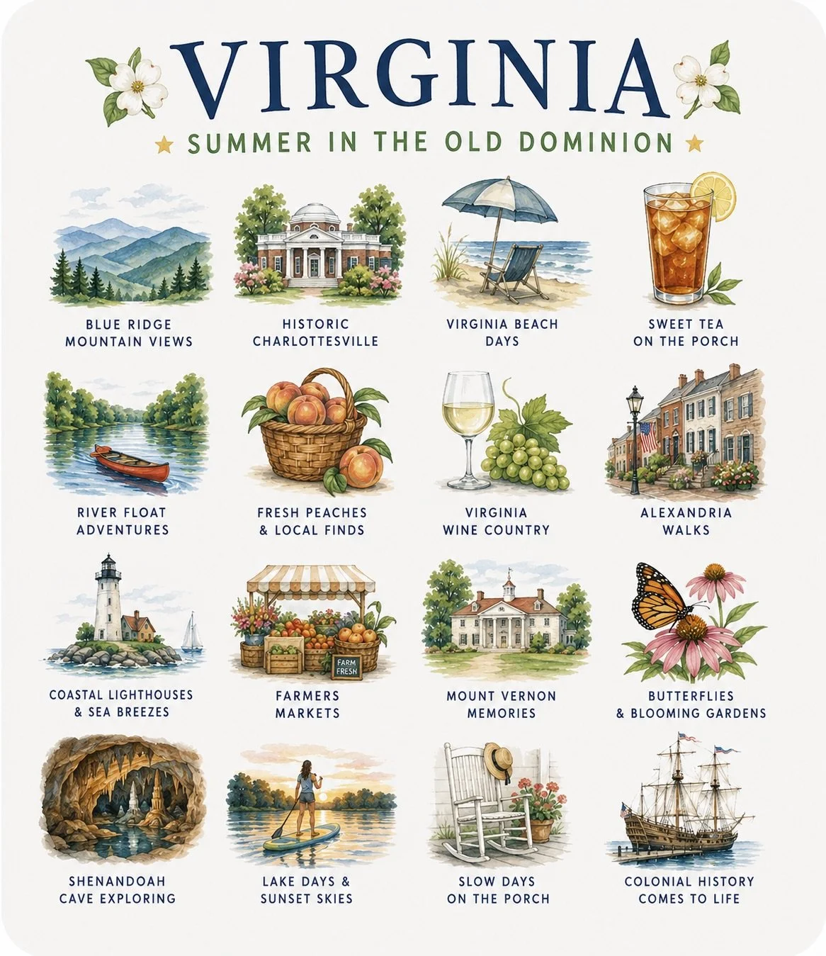 Three states. Three summer moods. ☀️

From paddle boats beneath the monuments of Washington, D.C., to Chesapeake sunsets in Maryland, to porch swings, peaches, and Blue Ridge views in Virginia&mdash;summer in the Mid-Atlantic has its own kind of magi