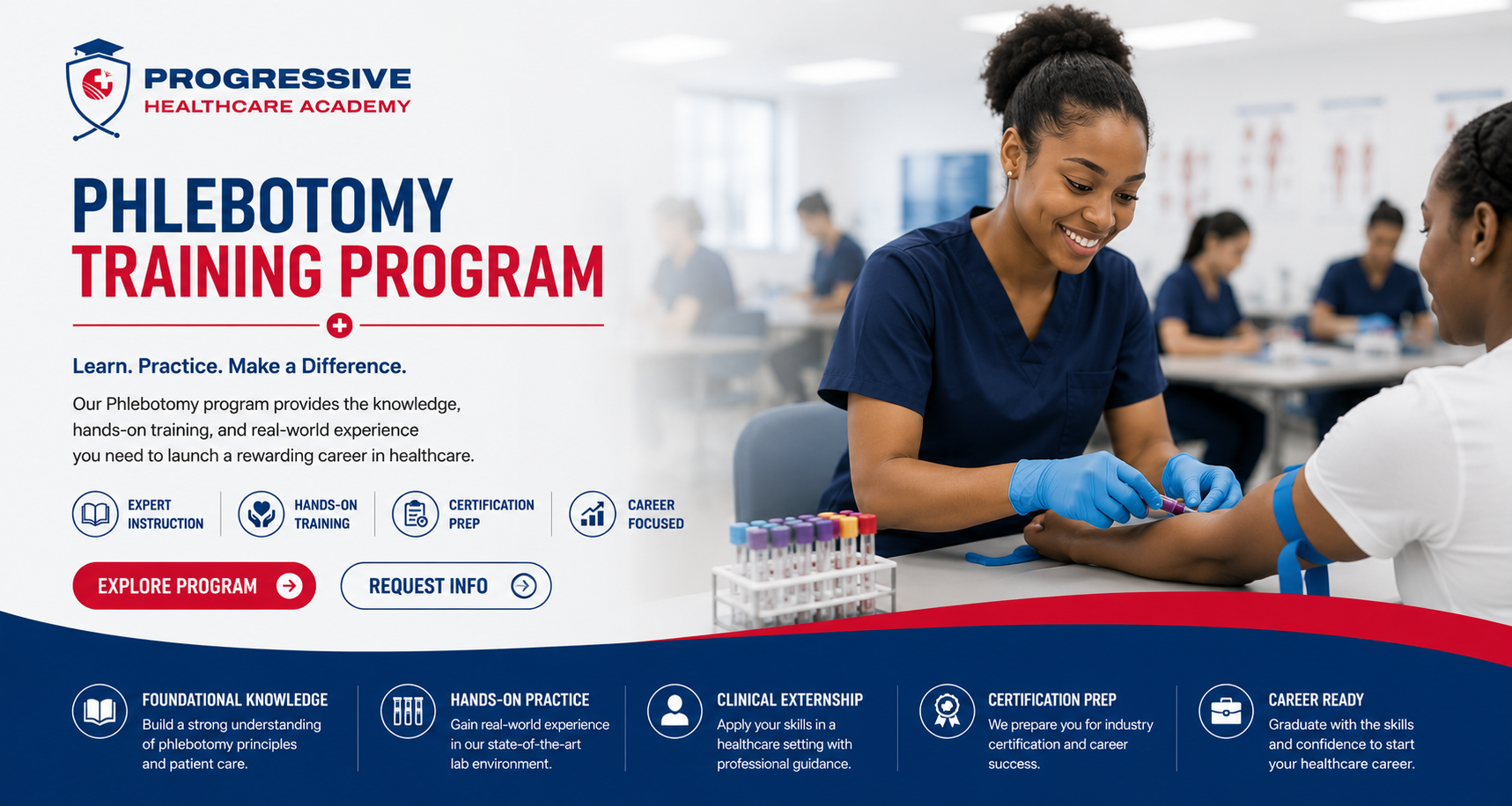Created Website for Progressive Healthcare Academy