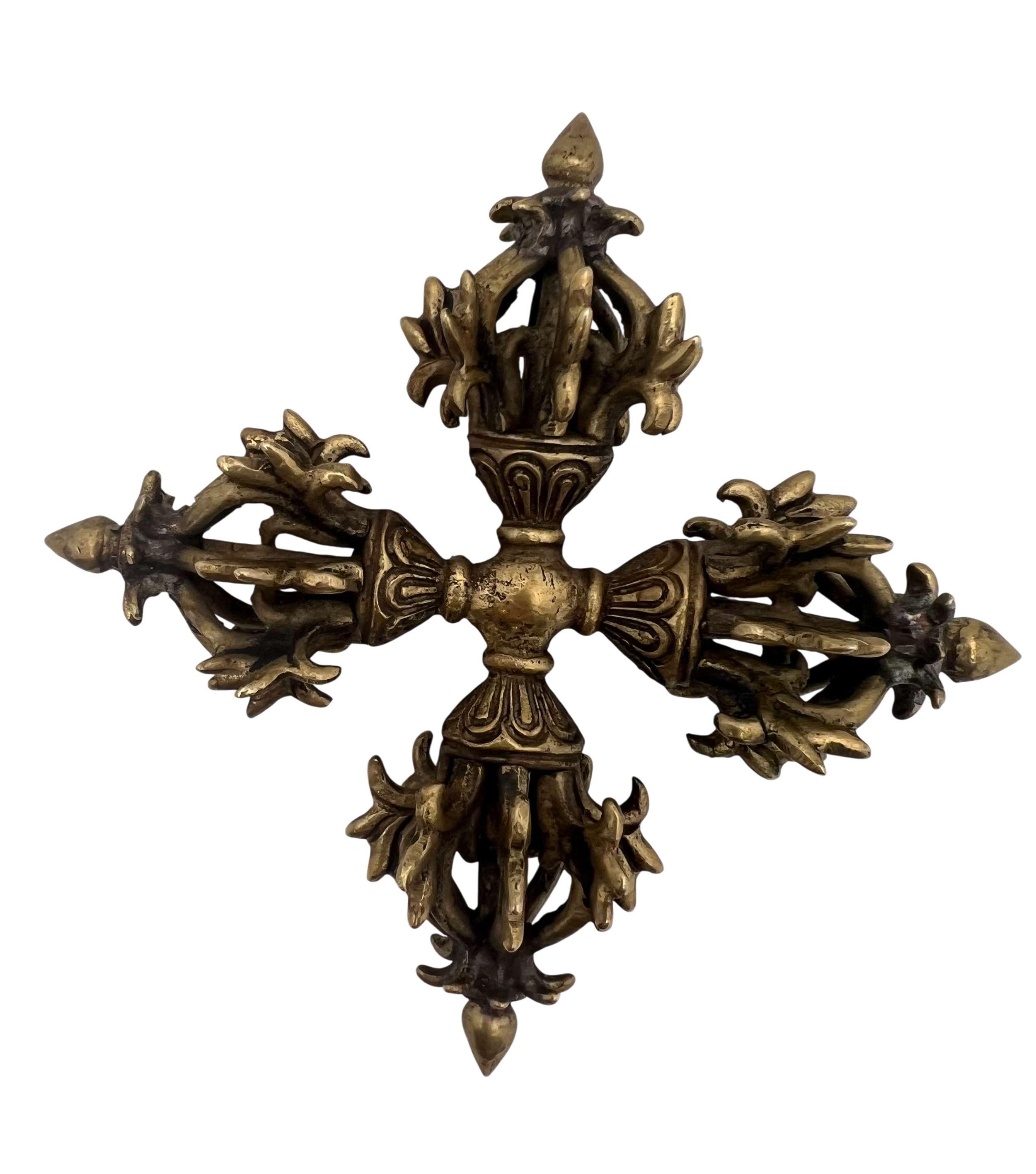 Brass Visvavajra (Double Dorje)