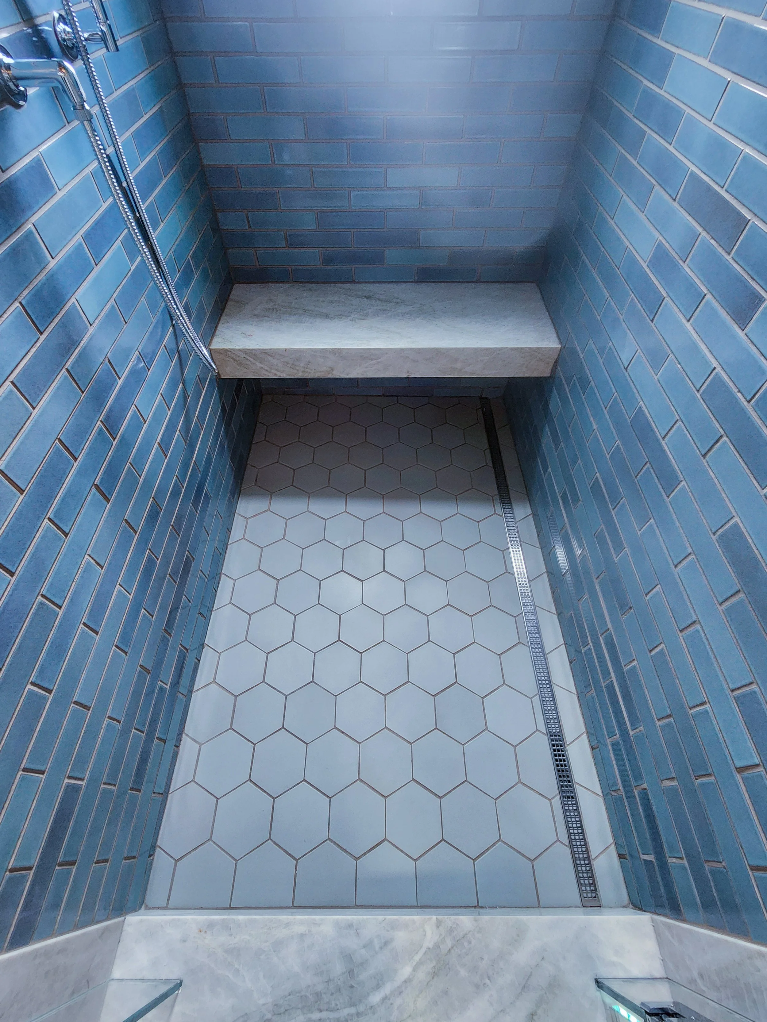 Aspen Blue Ceramic Shower