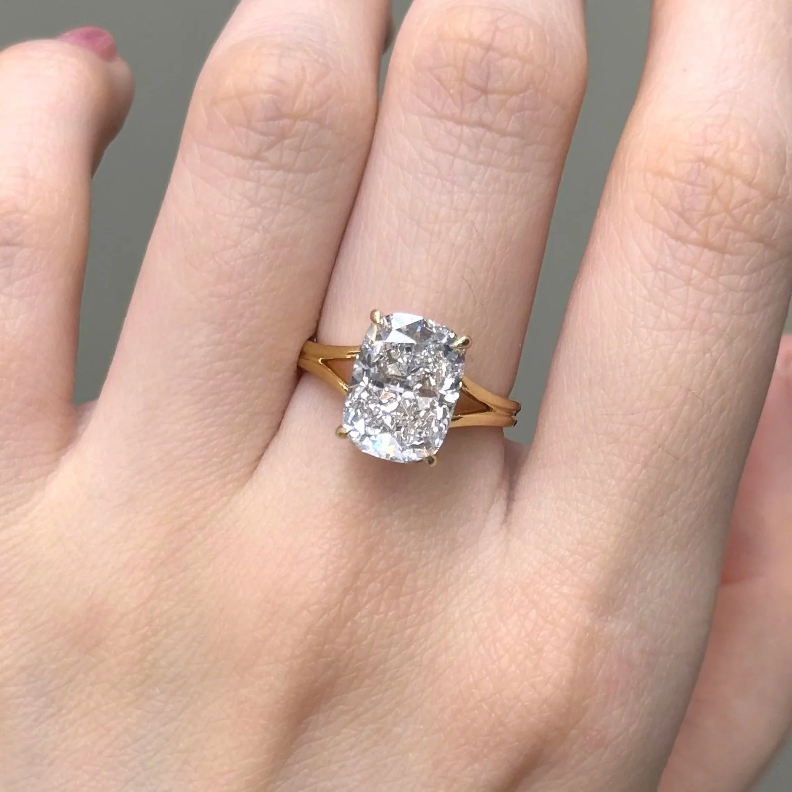 Jackie's cushion cut ring