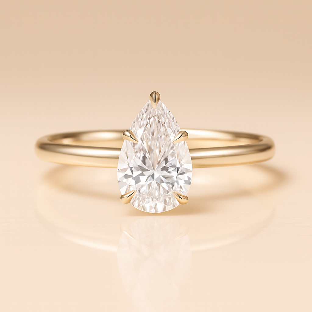 Pear Solitaire Diamond