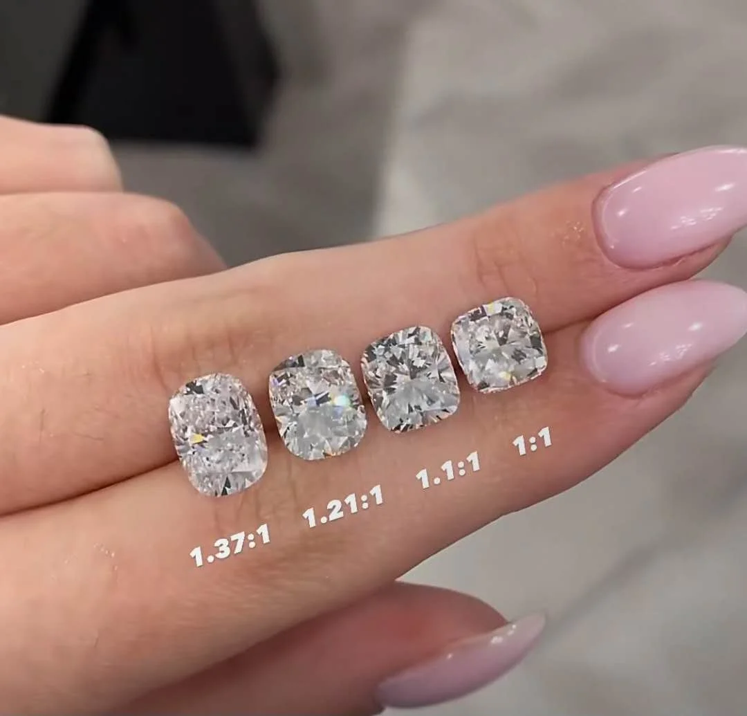 cushion cut diamond ratio