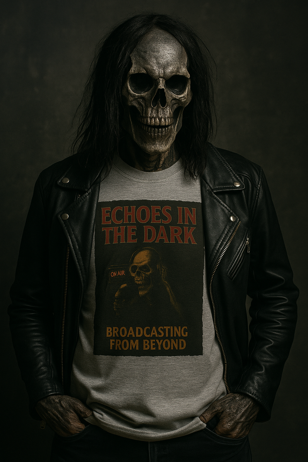 Echoes in the Dark-Broadcasting from Beyond Unisex T-shirt
