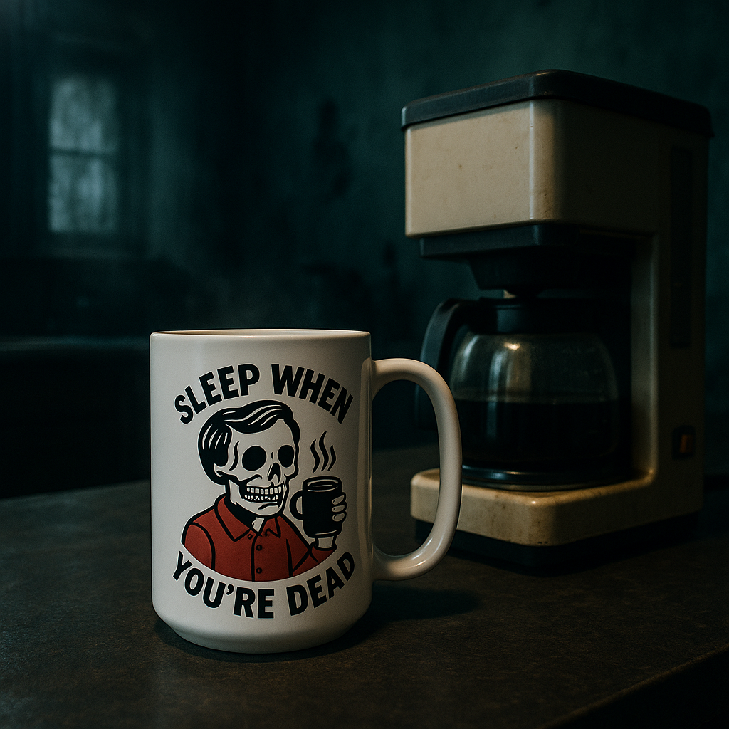 "Sleep When You're Dead" 15oz Coffee Mug