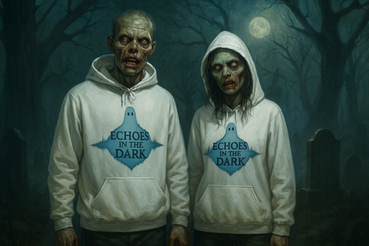 Echoes in the Dark Black Logo Unisex Hoodie