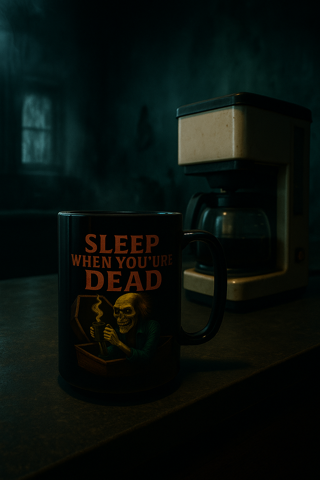 Macabre Bob-Sleep When You're Dead 15oz Coffee Mug