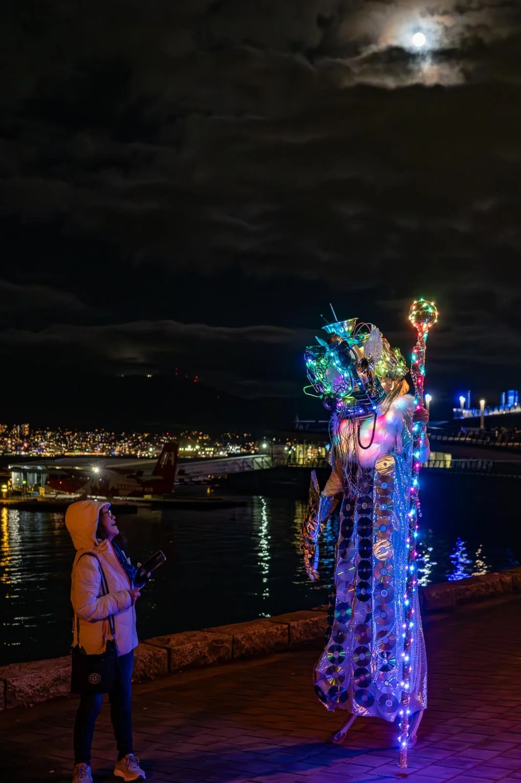 Re-Play Upcycled Stilt Robot @ Destination Downtown 2024