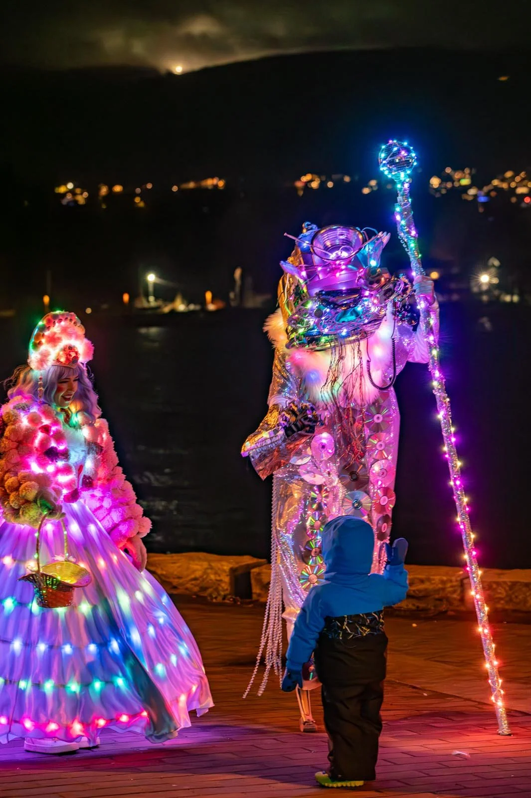LED Sugar Plum Fairy + Re-Play Stilt Robot @ Destination Downtown 2024