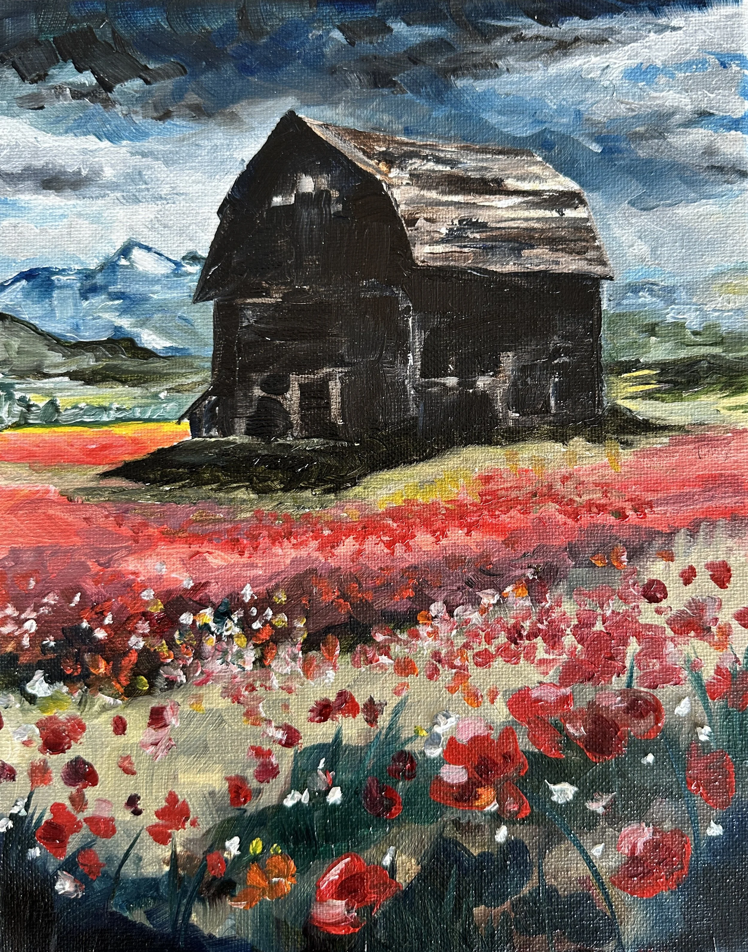 "Charged" Oil on canvas, 8"X10" AVAILABLE